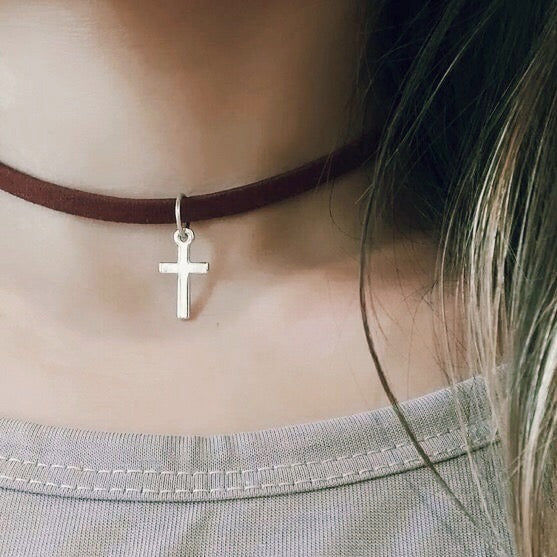 origami jewellery Cross Choker