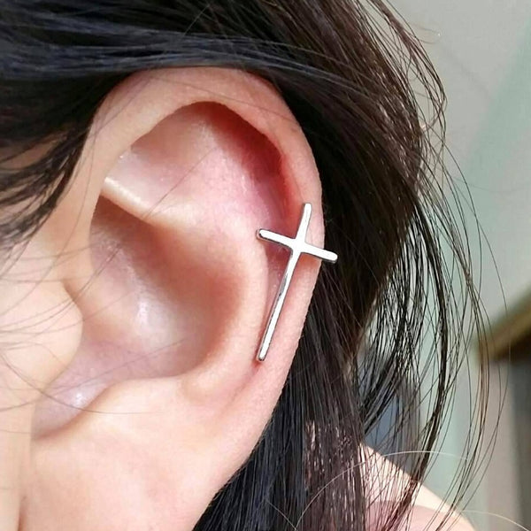 origami jewellery Cross Ear Sweep