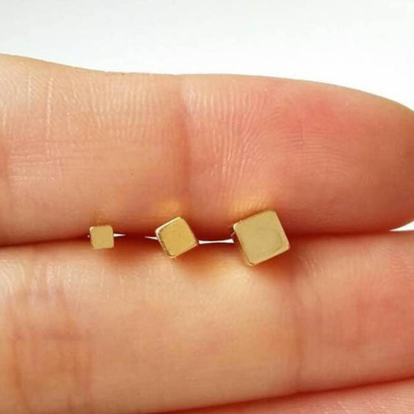 origami jewellery Cube Earrings