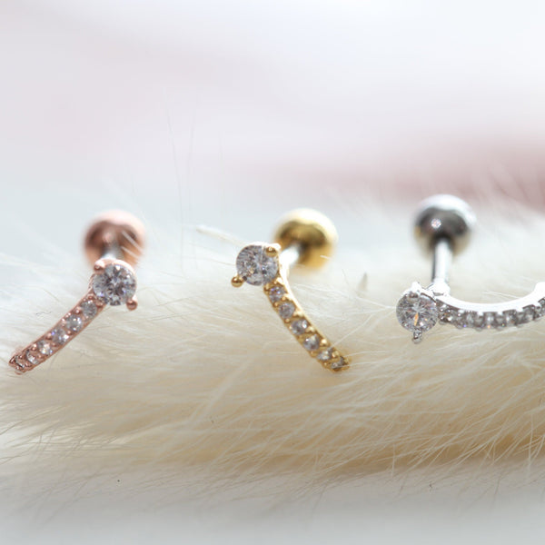 Origami Jewellery Curved Hoop Earring