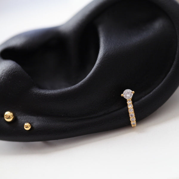 Origami Jewellery Curved Hoop Earring