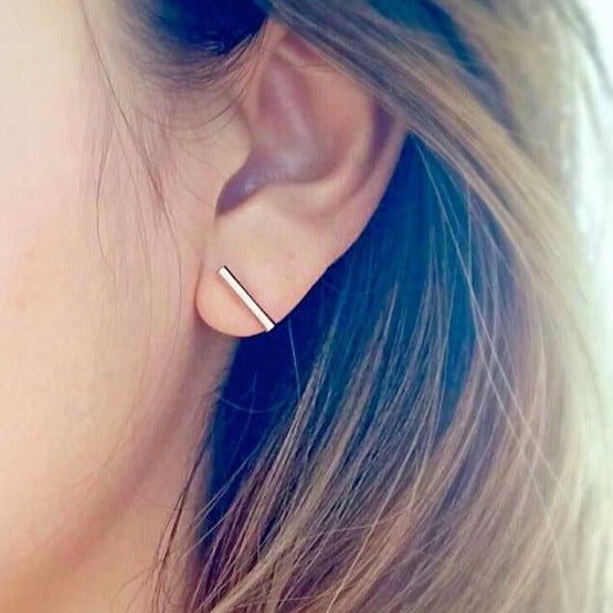 origami jewellery Cylinder Bar Earrings