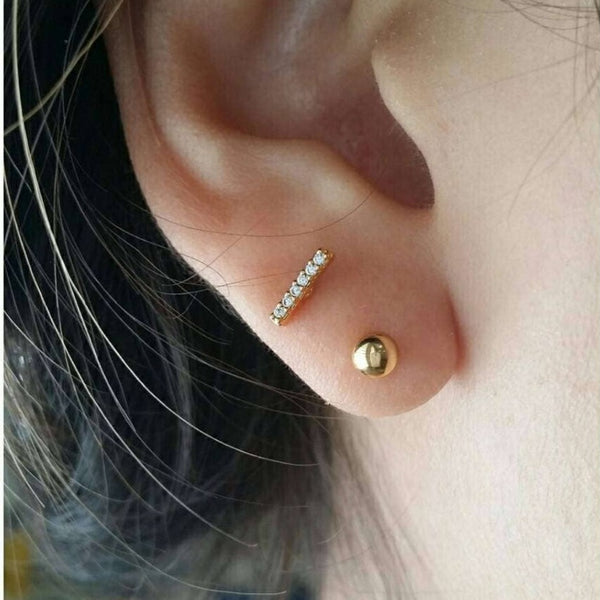 Origami Jewellery CZ Bar Earring