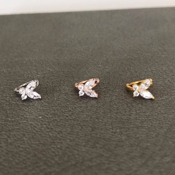 Origami Jewellery CZ Butterfly Cartilage Hoop