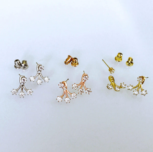 Origami Jewellery CZ Dot Ear Jacket