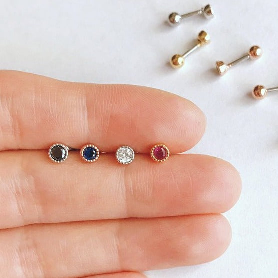 Origami Jewellery CZ Dot Earring