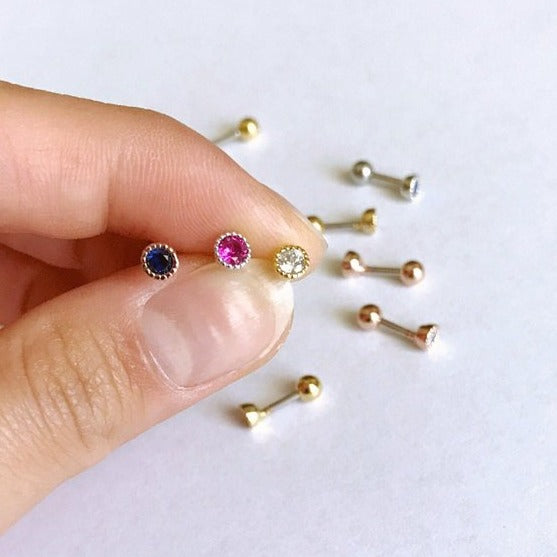 Origami Jewellery CZ Dot Earring