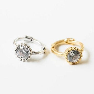 Origami Jewellery CZ Dot Hoop