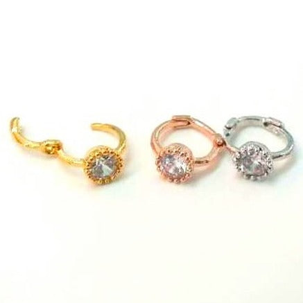 Origami Jewellery CZ Dot Hoop