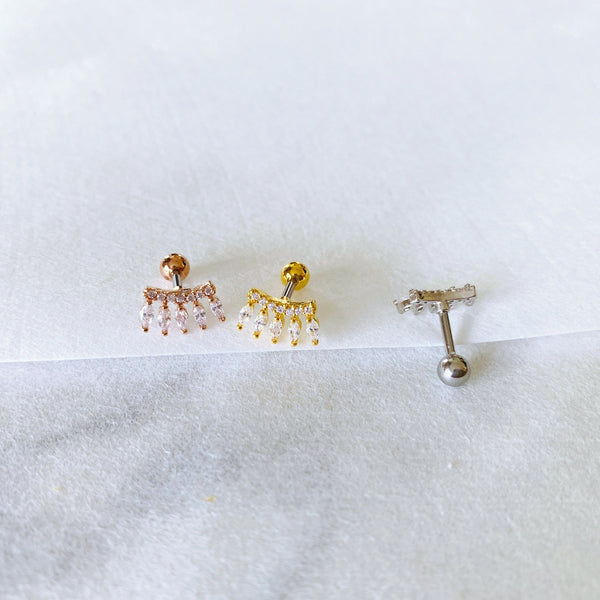 Origami Jewellery CZ Eyelash Earrings