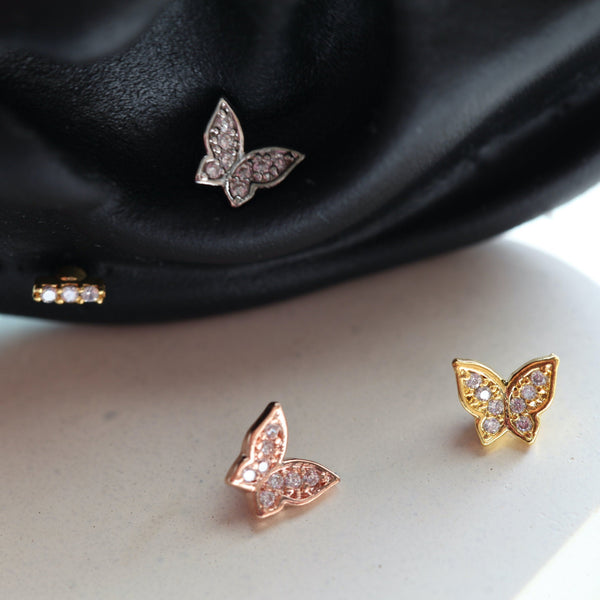 Origami Jewellery CZ Pave Butterfly Earring