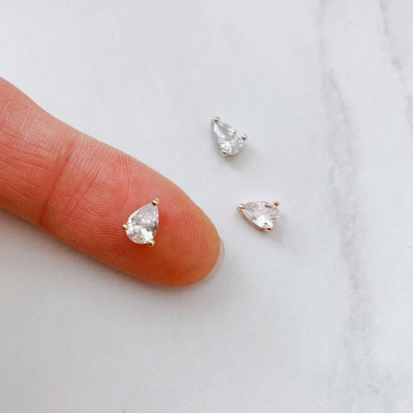 Origami Jewellery CZ Teardrop Earring