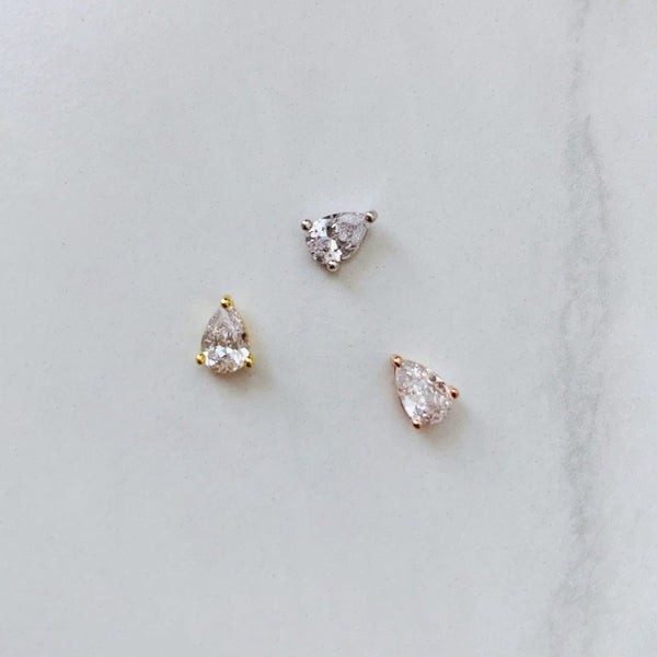 origami jewellery CZ Teardrop Earring