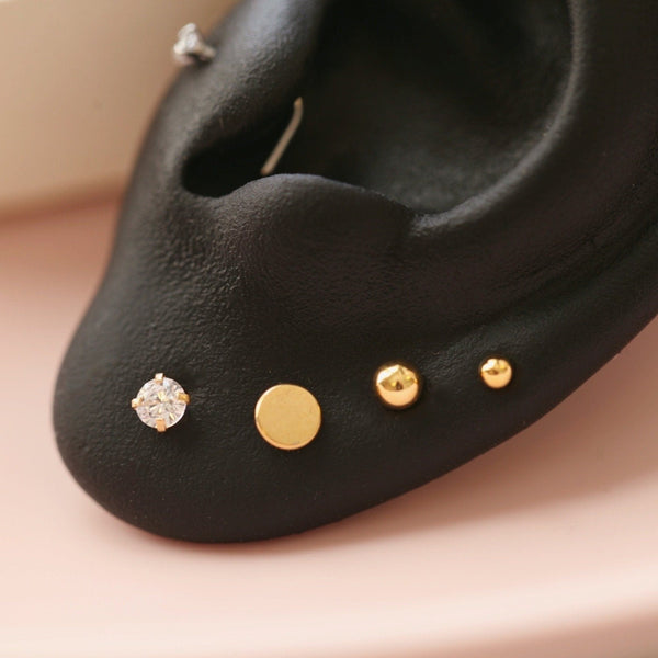 Origami Jewellery CZ Threadless Push In Labret