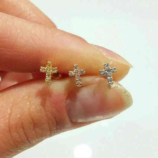 Origami Jewellery Dainty Cross Earrings