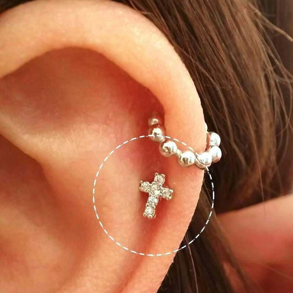 origami jewellery Dainty Cross Earrings