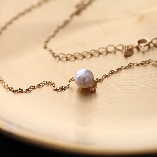 Origami Jewellery Dainty Pearl Necklace