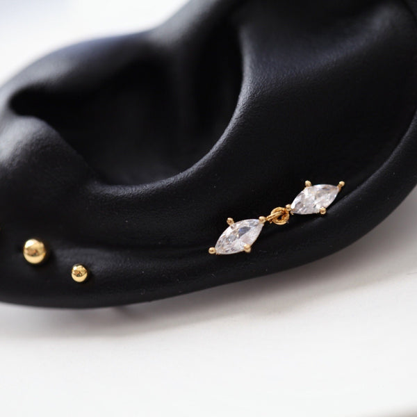 Origami Jewellery Diamond Dangle Earrings