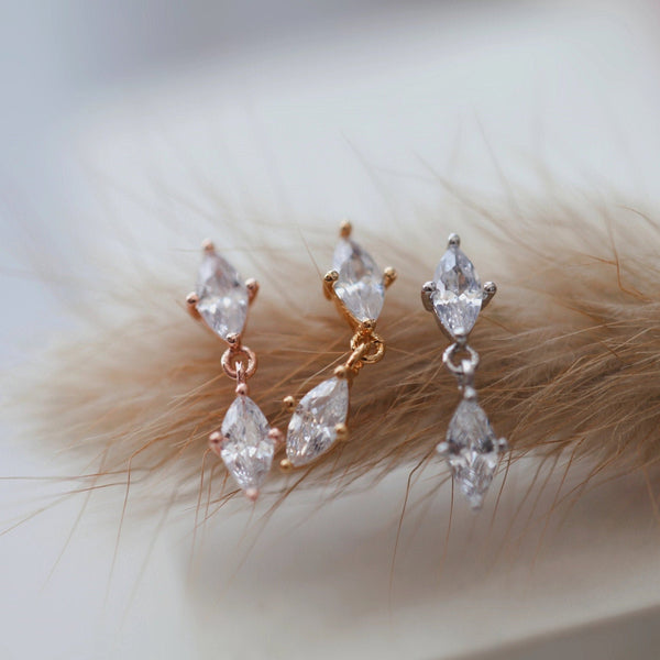 origami jewellery Diamond Dangle Earrings