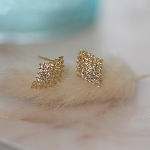 Origami Jewellery Diamond Shaped Studs