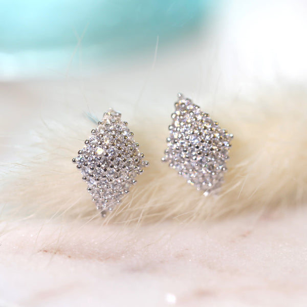 origami jewellery Diamond Shaped Studs
