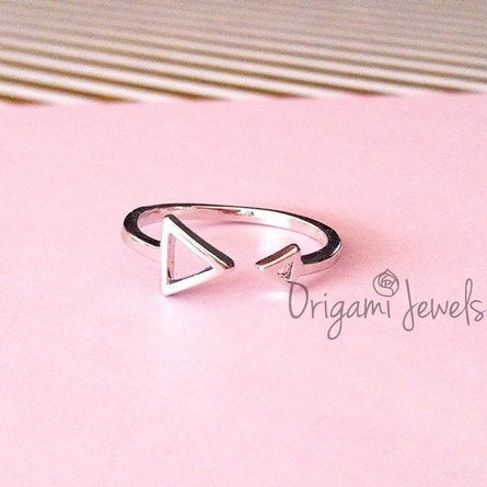 origami jewellery Double Arrow Ring