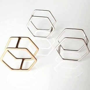 Origami Jewellery Double Hexagon Ring