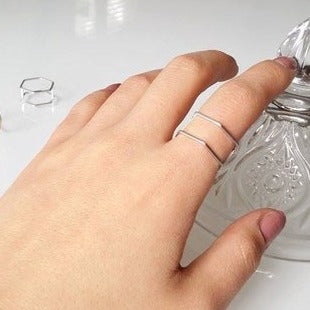 Origami Jewellery Double Hexagon Ring