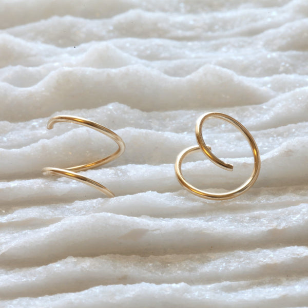 Origami Jewellery Double Hoop Twist Earrings