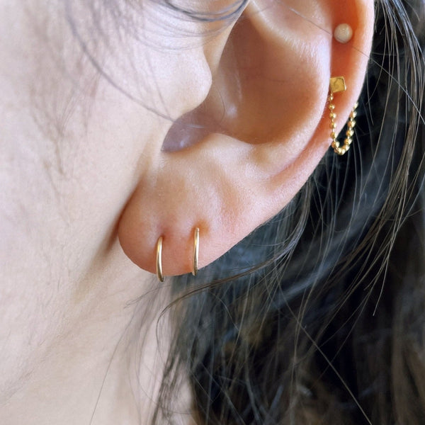 Origami Jewellery Double Hoop Twist Earrings