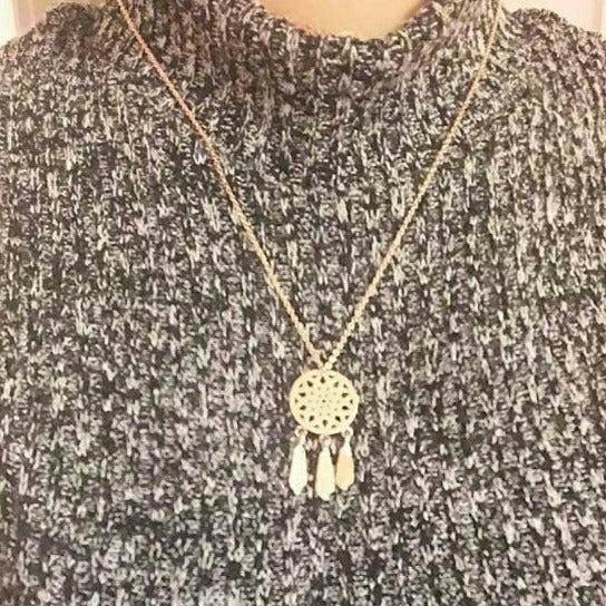 origami jewellery Dream Catcher Necklace