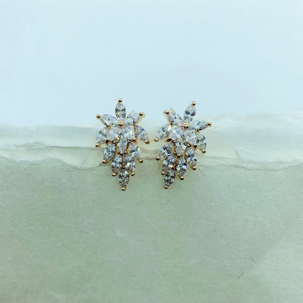 Origami Jewellery Flower Dangle Studs