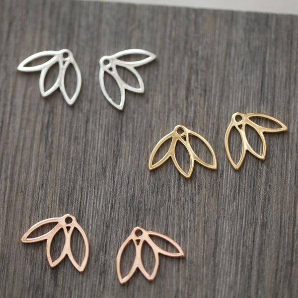 origami jewellery Flower Earrings back piece (2 pcs)