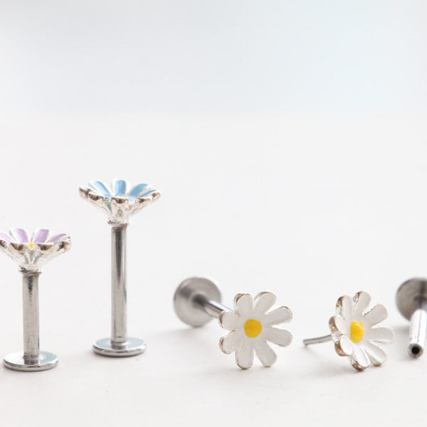origami jewellery Flower Threadless Flat back