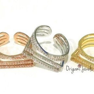 Origami Jewellery Four Layer Band Ring