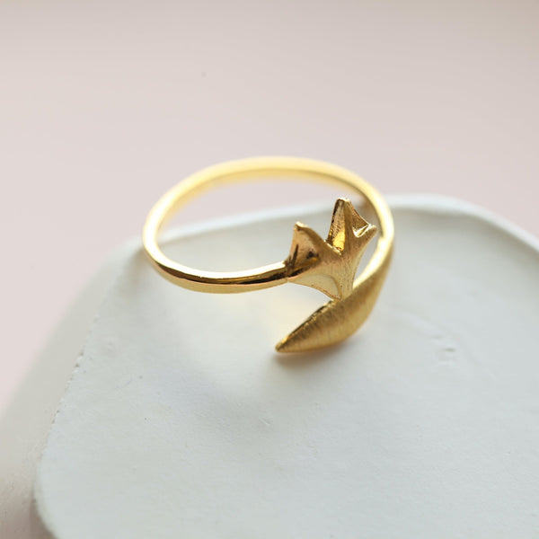 origami jewellery Fox Ring