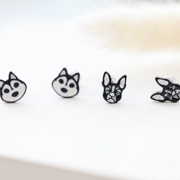 Origami Jewellery French Bulldog Earrings