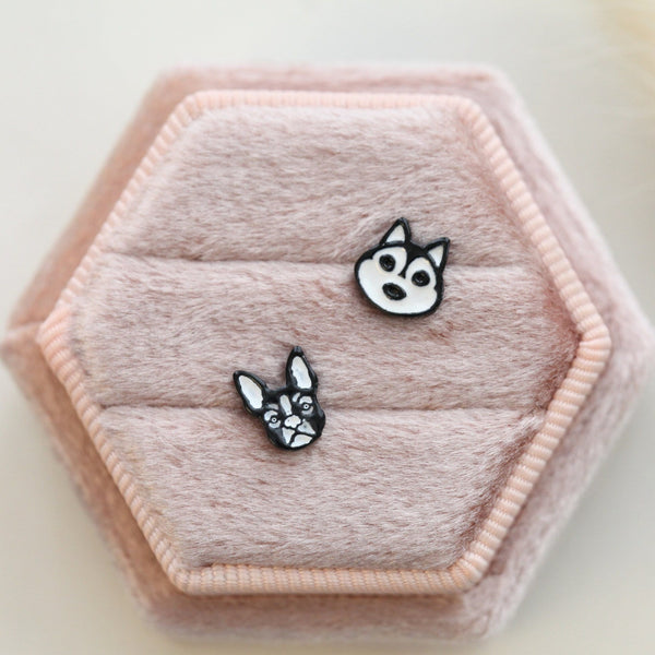 origami jewellery French Bulldog Earrings
