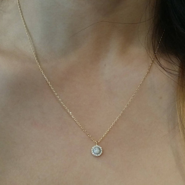 Origami Jewellery Gemstone Floating Necklace