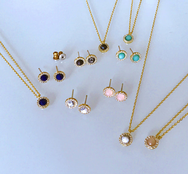 Origami Jewellery Gemstone Floating Necklace