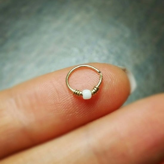 origami jewellery GF Seed Bead Hoop