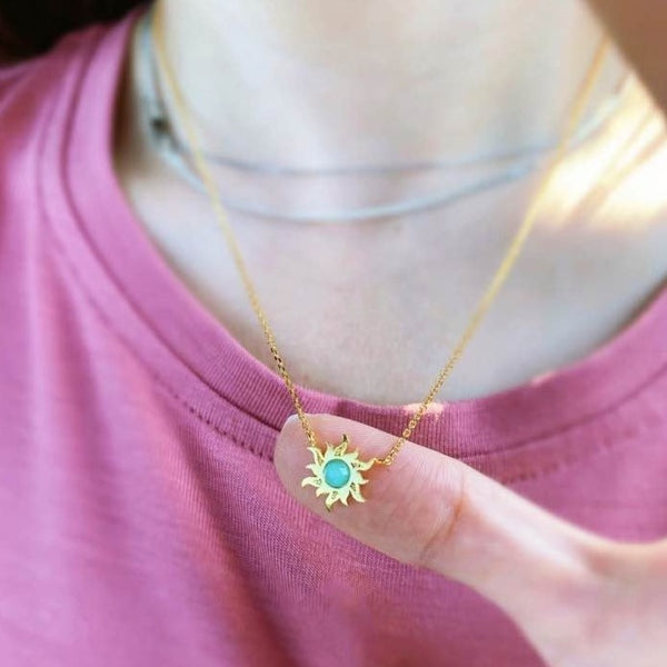 Origami Jewellery Gold Sun Necklace