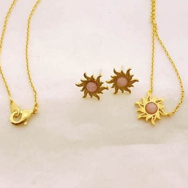 Origami Jewellery Gold Sun Necklace