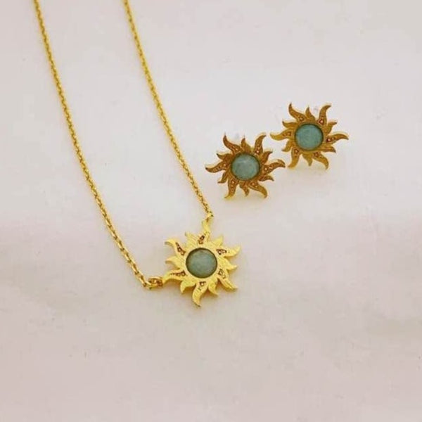 origami jewellery Gold Sun necklace