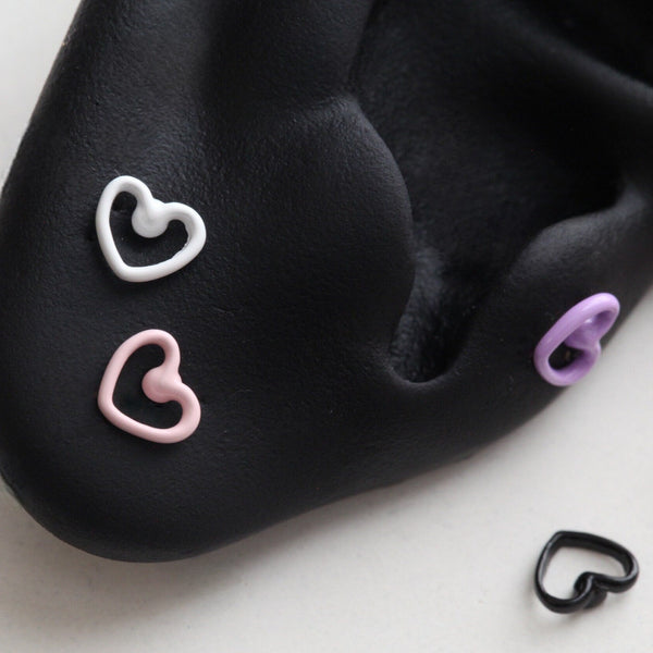Origami Jewellery Hallow Heart Cartilage Earrings