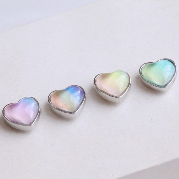 Origami Jewellery Heart Bubble Cartilage Earrings
