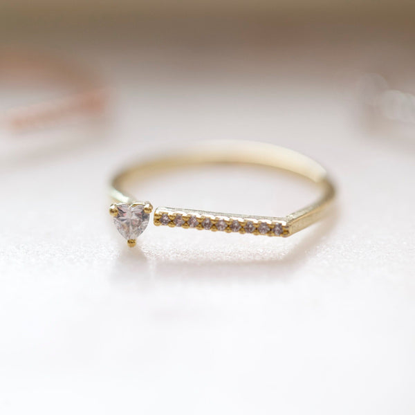 Origami Jewellery Heart Line Ring