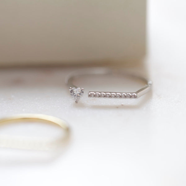 Origami Jewellery Heart Line Ring