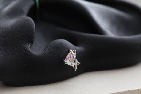 origami jewellery Heart Planet Studs