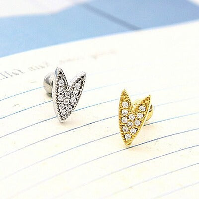 Origami Jewellery Heart Tragus Earring